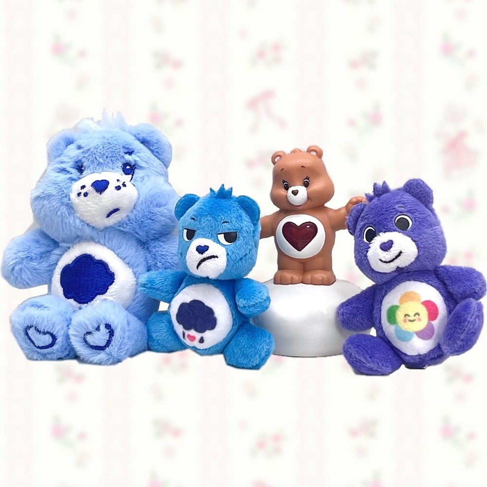 Care Bears Plush Keychain and Figure Set Bundle